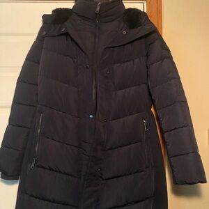 Andrew Marc Navy Puffer Coat